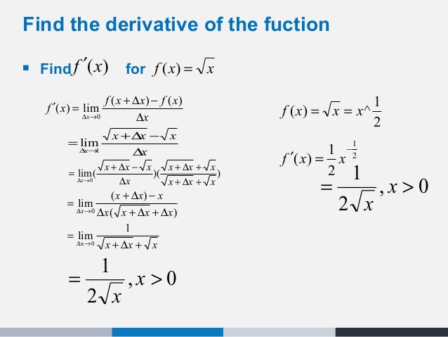 The derivative