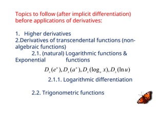 Comprehensive Guide to Derivatives and Differentiation Techniques in ...