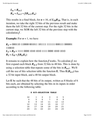 The des algorithm illustrated | PDF