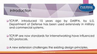 The design philosophy of DARPA internet protocols | PPTX