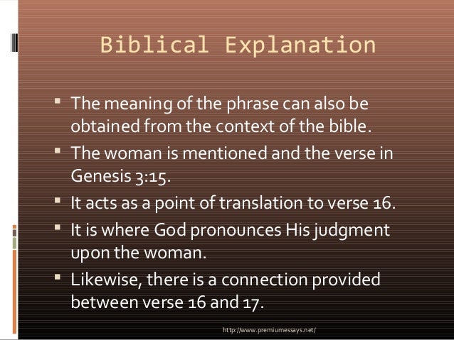 The Desire Of Woman Genesis 3