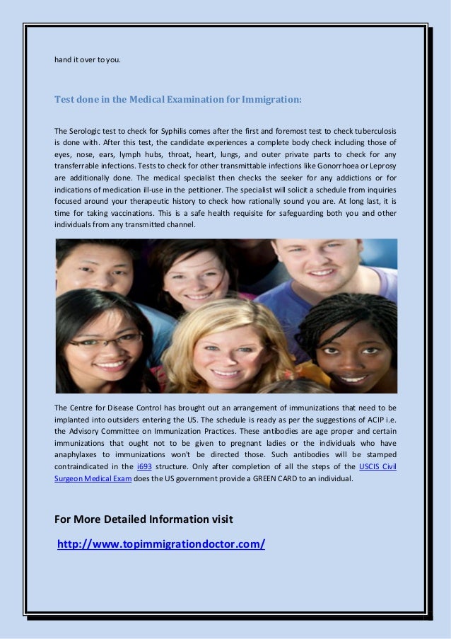 USCIS Civil Surgeon Medical Exam