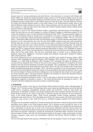 The determinants of financial inclusion in western africa insights from ...