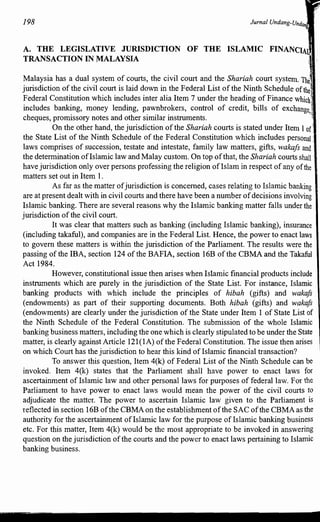 The Development Of Islamic Banking Laws In Malaysia: An Overview | PDF