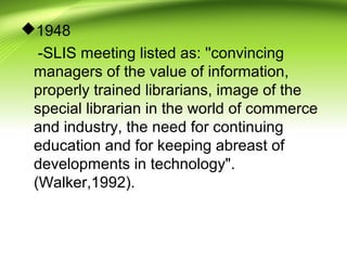 The development of special libraries in Africa | PPT