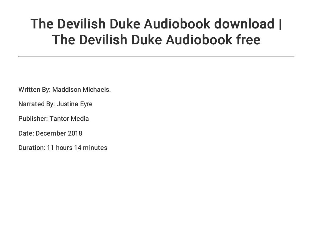 The Devilish Duke by Maddison Michaels