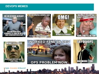 Agile, Innovation & Beyond!
DEVOPS MEMES
 