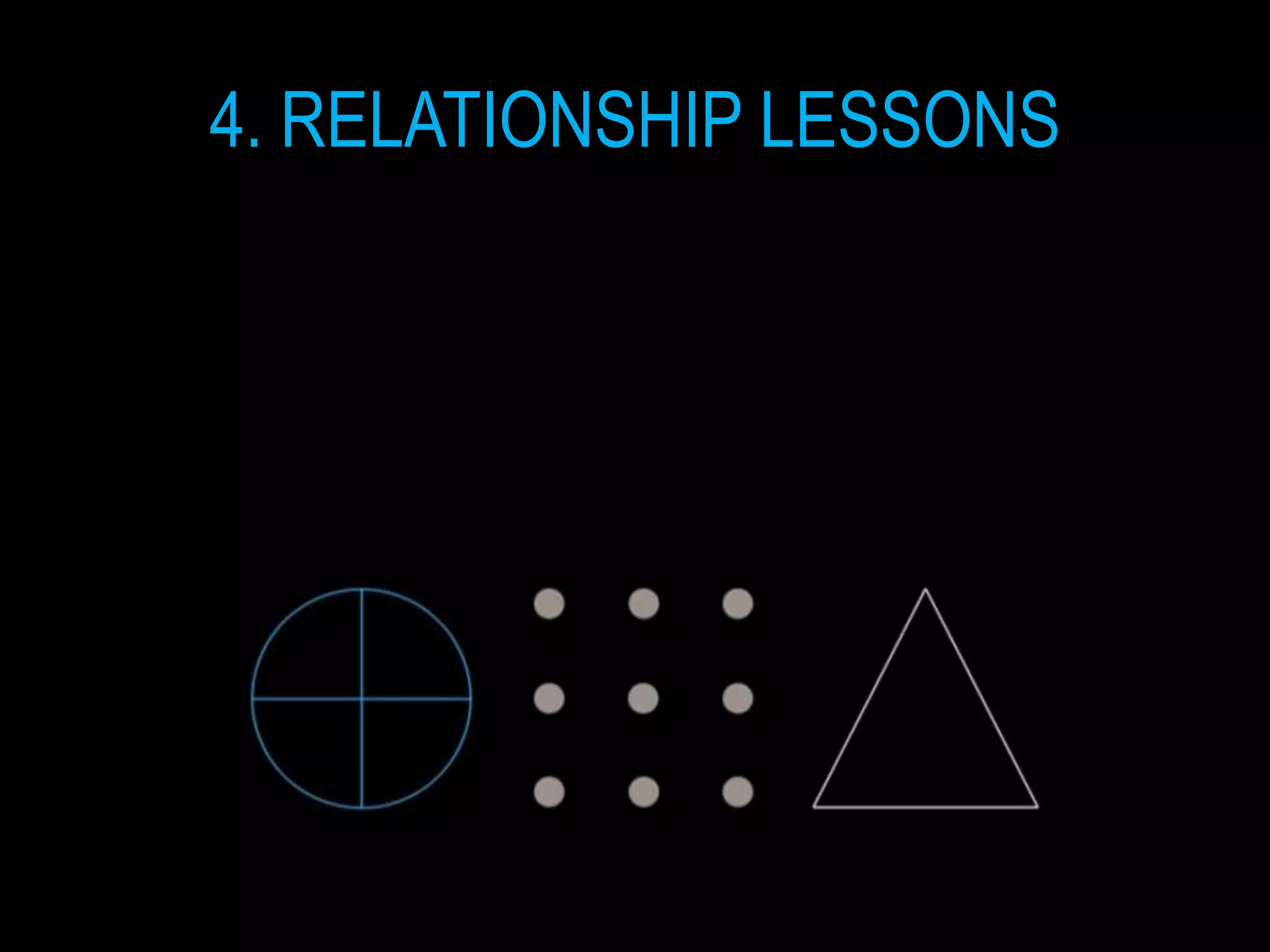 4. RELATIONSHIP LESSONS
 