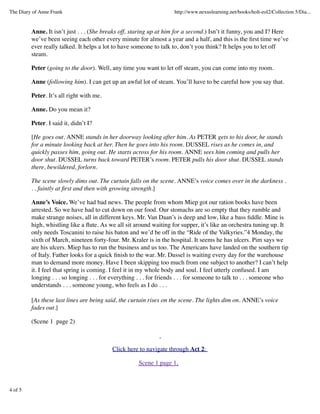 The diary of anne frank act 2 scene 1 5 | PDF