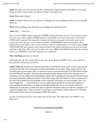 The diary of anne frank act 2 scene 1 5 | PDF