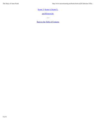 The diary of anne frank act 2 scene 1 5 | PDF