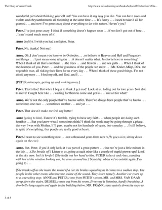 The diary of anne frank act 2 scene 1 5 | PDF