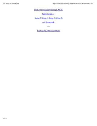 The diary of anne frank act 2 scene 1 5 | PDF