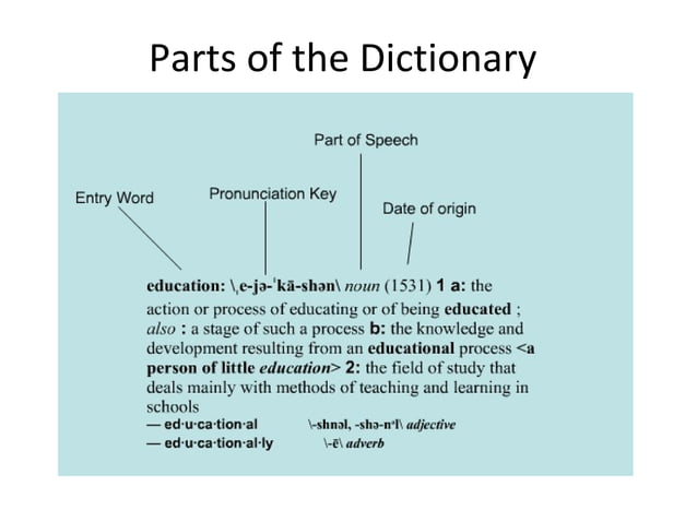The dictionary | PPT