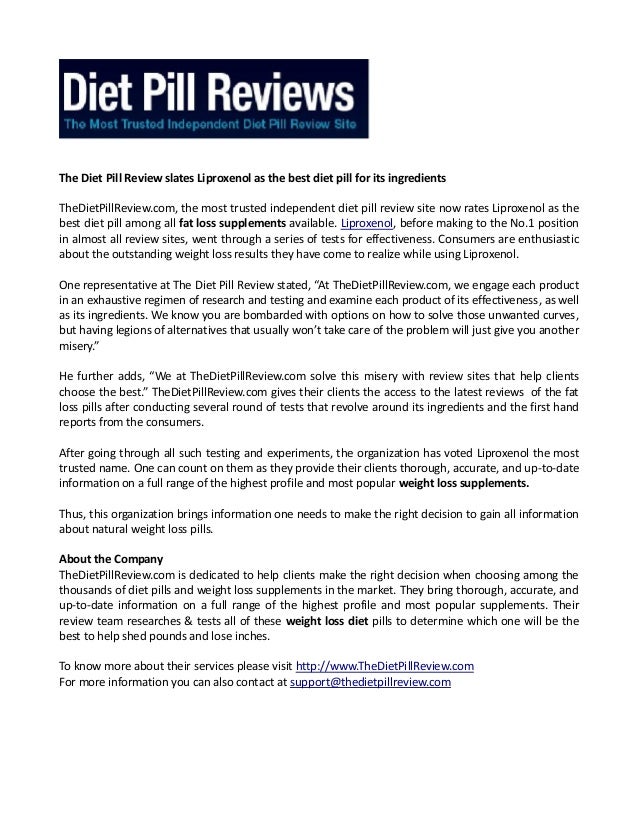 The diet pill review