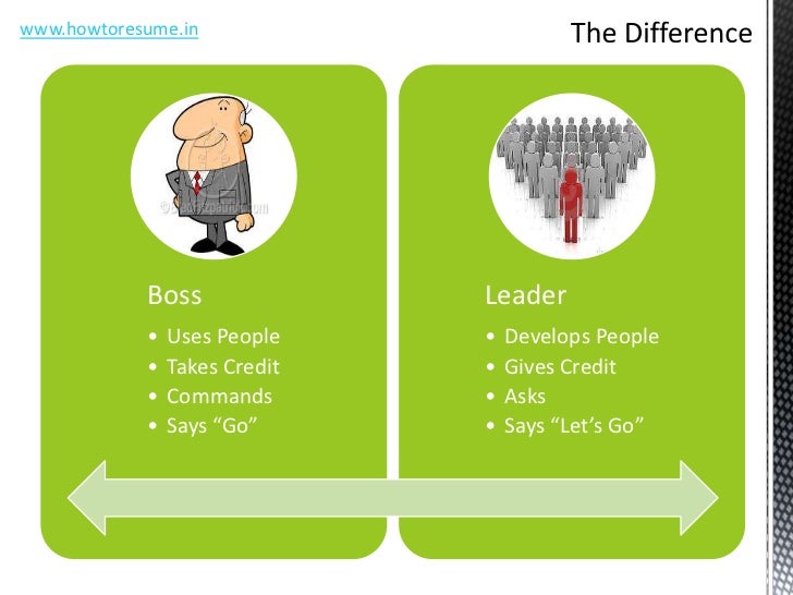 The difference between a boss and a leader