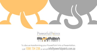 The difference between a presentation and a power point show