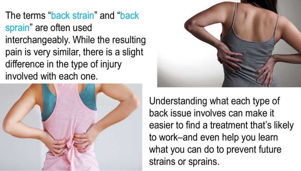 The Difference Between Back Sprain And Back Strain
