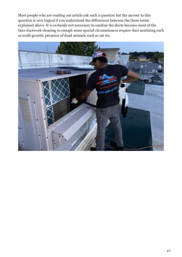 The difference between cleaning and sanitizing air ducts