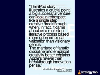 An effective mission statement does not
answer: What were we good at in the good
old days? Nor does it answer: How can we
describe our business so that no particular
unit or division or senior executive gets
pissed off?
-Winning by Jack & Suzy Welch

 