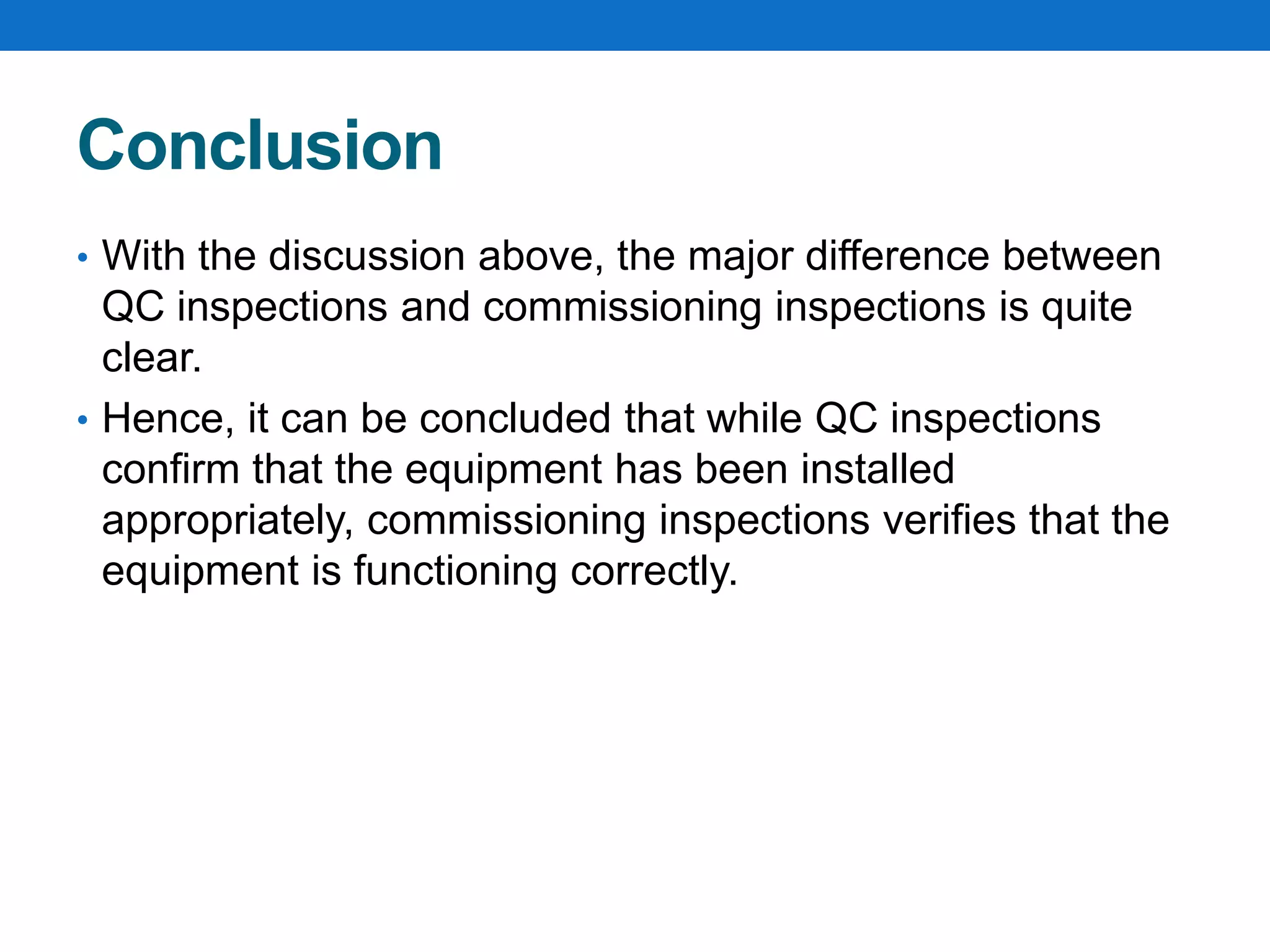 Difference Between Quality Control Inspection and Commissioning ...