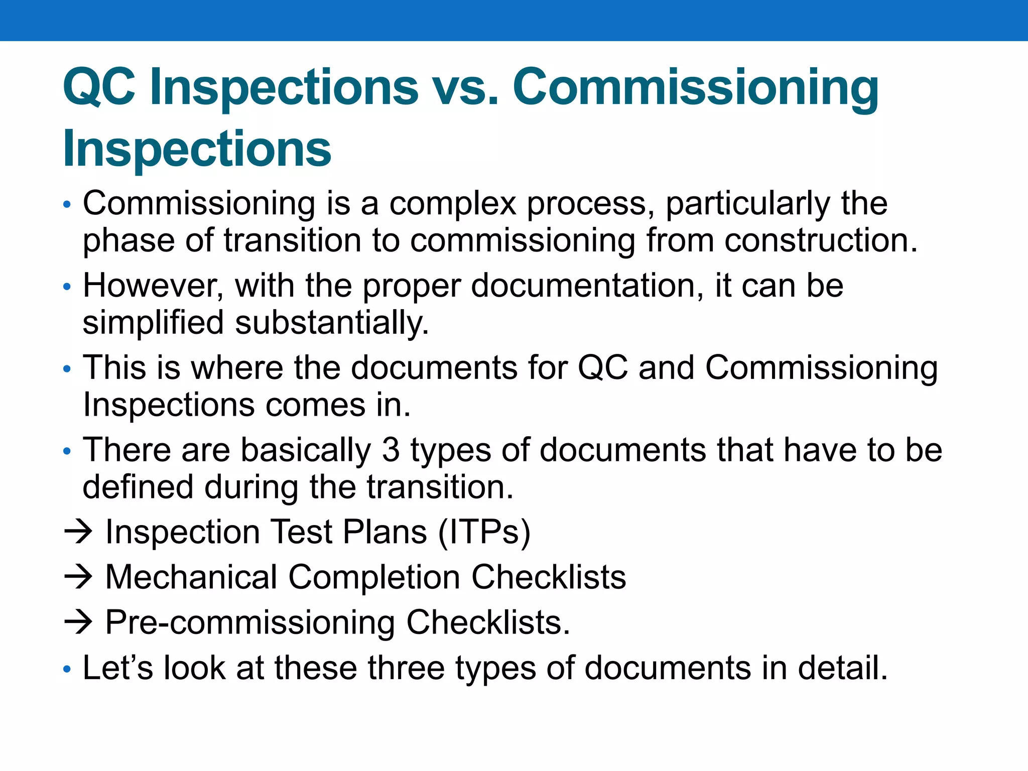 Difference Between Quality Control Inspection and Commissioning ...