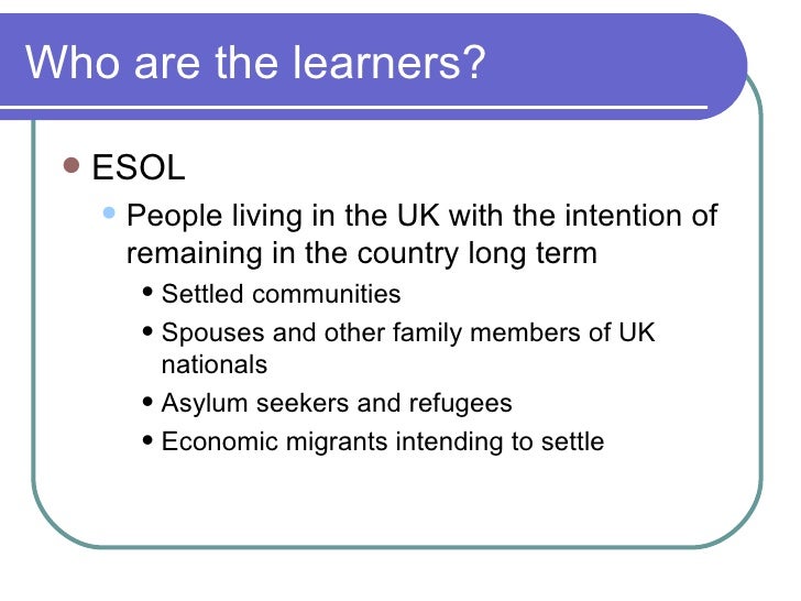 The Differences Between Efl, Esol And Eal
