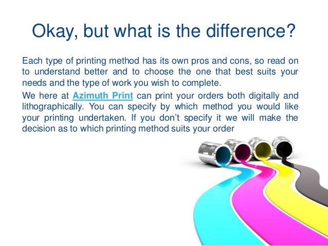 printing solution offset fountain between and offset differences The digital printing