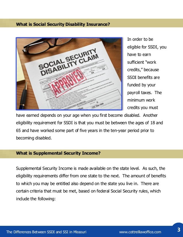 The Differences Between SSDI and SSI in Missouri