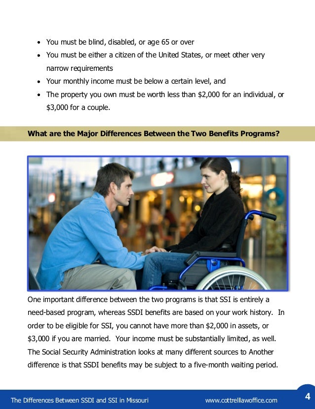 The Differences Between SSDI and SSI in Missouri