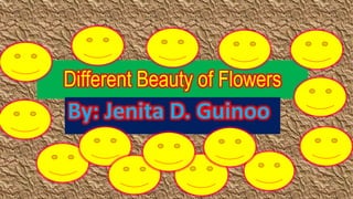 Different Beauty of Flowers
By: Jenita D. Guinoo
 
