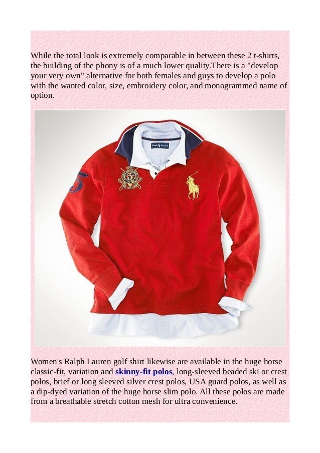The different designs behind ralph lauren polo shirts