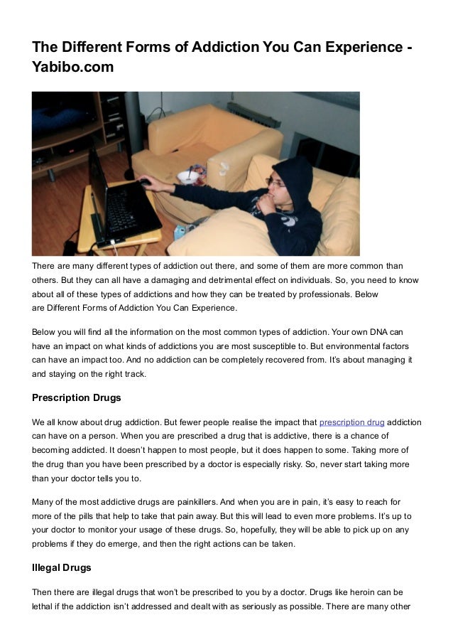 The different forms of addiction you can experience yabibo