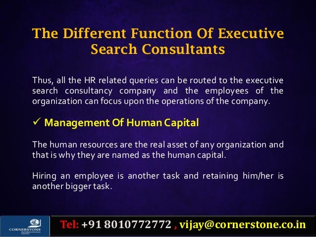 The Different Function Of Executive Search Consultants