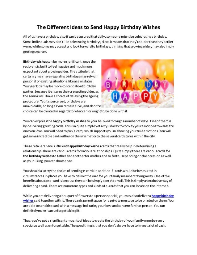 the different ideas to send happy birthday wishes
