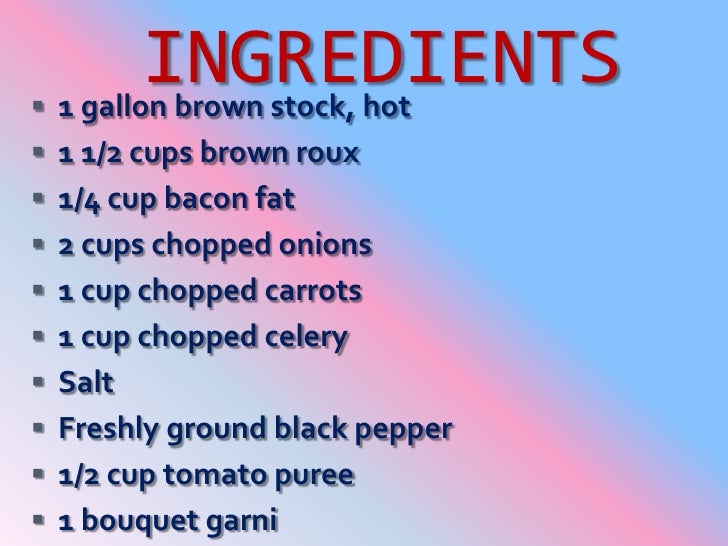 The different kinds of sauces