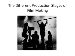 The Different Production Stages of
Film Making
 