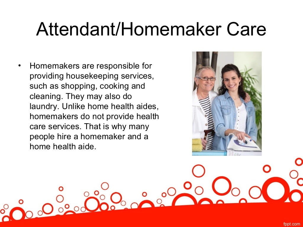 The different types of home health care services