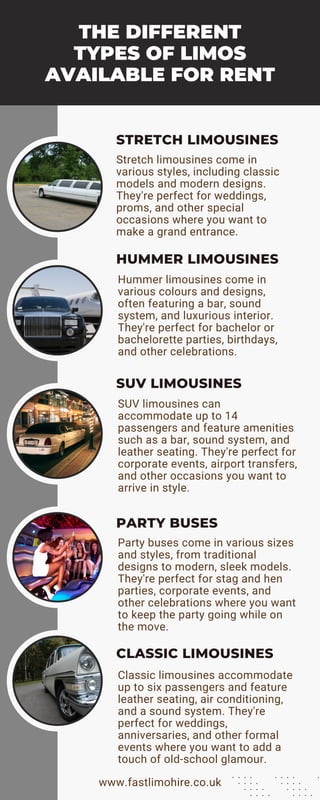 The Different Types of Limos Available for Rent