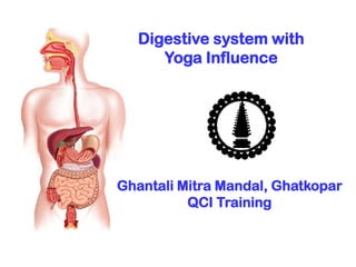The Digestive
System
By: Mrs. Bourland
us
testine
testine
• Salivary Glands
• Gall bladder
• Liver
• Pancreas
 