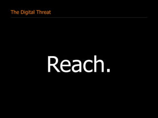 The Digital Threat

Reach.

 