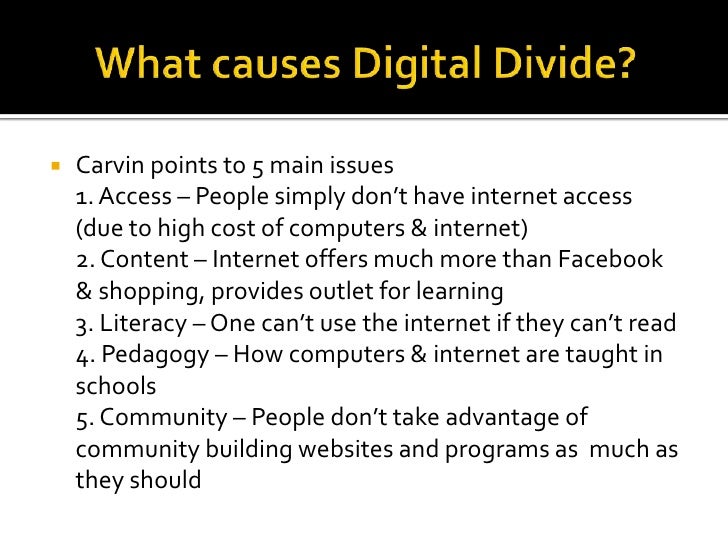 Which Statement About The Digital Divide Is True The digital divide 3552
