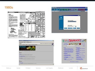 1980s




 Bellevue   Seattle   Portland   Spokane   Los Angeles   Baltimore   London
 