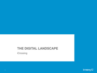 THE DIGITAL LANDSCAPE iCrossing 1 