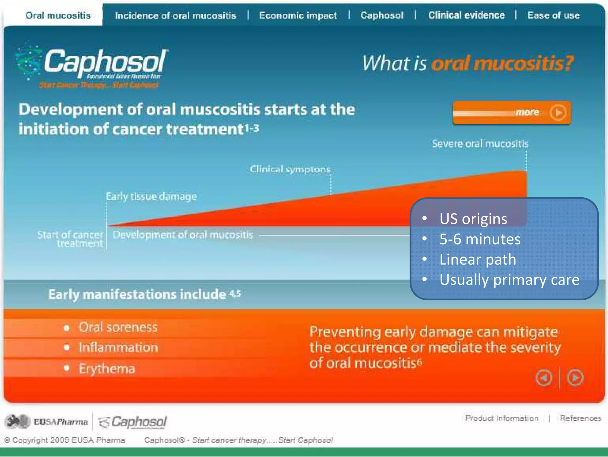 e‐detailing
e detailing



              •   US origins
              •   5‐6 minutes
              •   Linear path
              •   Usually primary care
                        yp      y
 