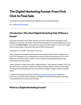 The Digital Marketing Funnel: How SEO, PPC & Social Media Turn Clicks ...