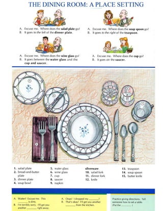 The dining room place setting