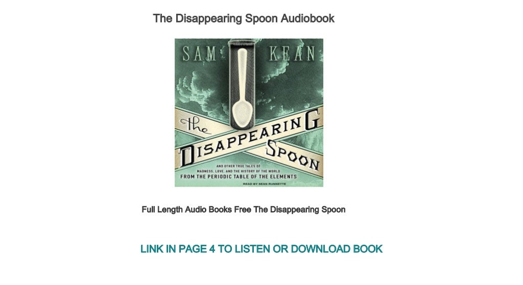 the disappearing spoon book the disappearing spoon book