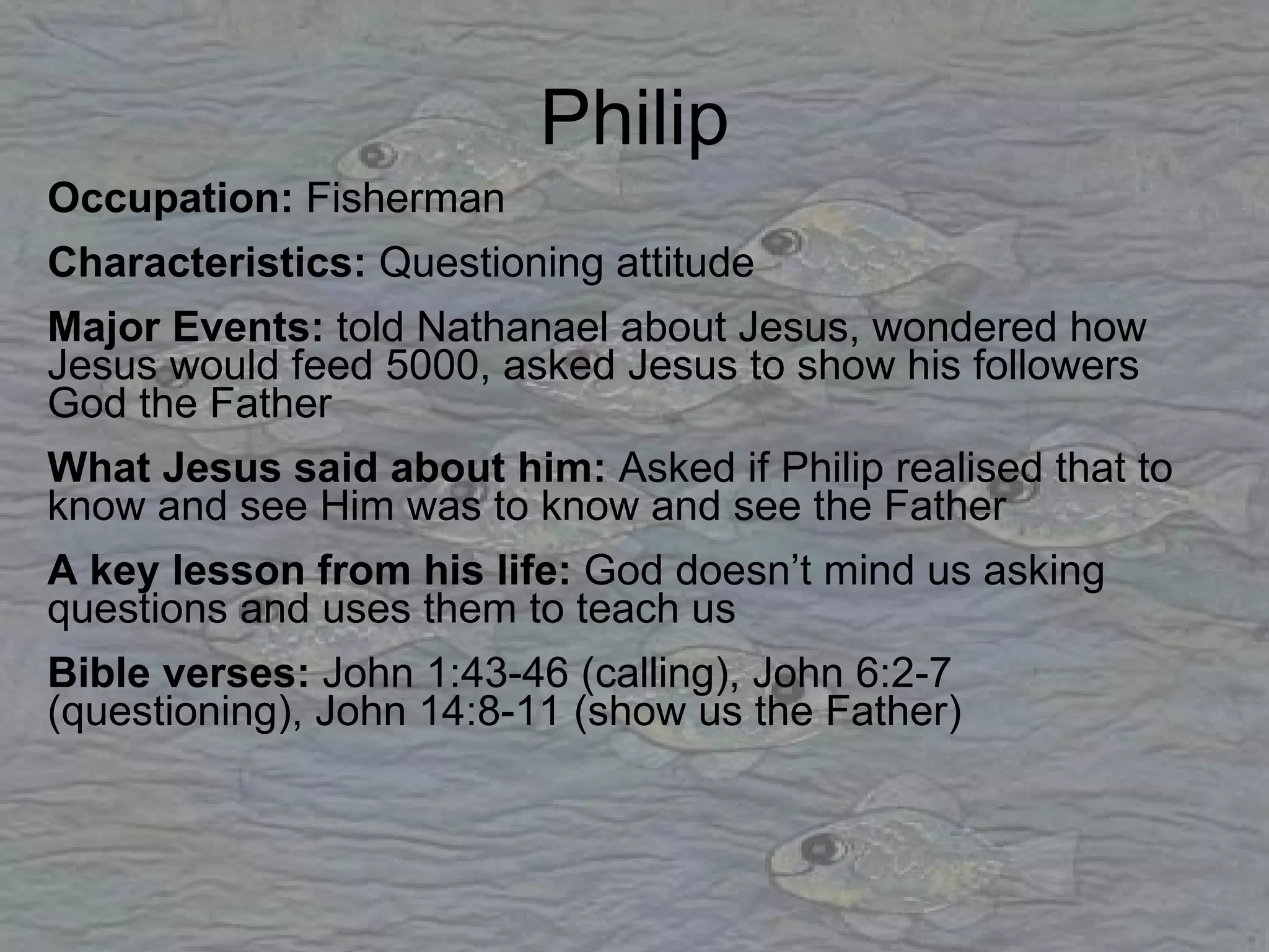 The disciples as role models | PPT