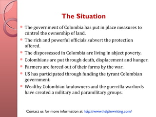 The Dispossessed in Colombia | PPT